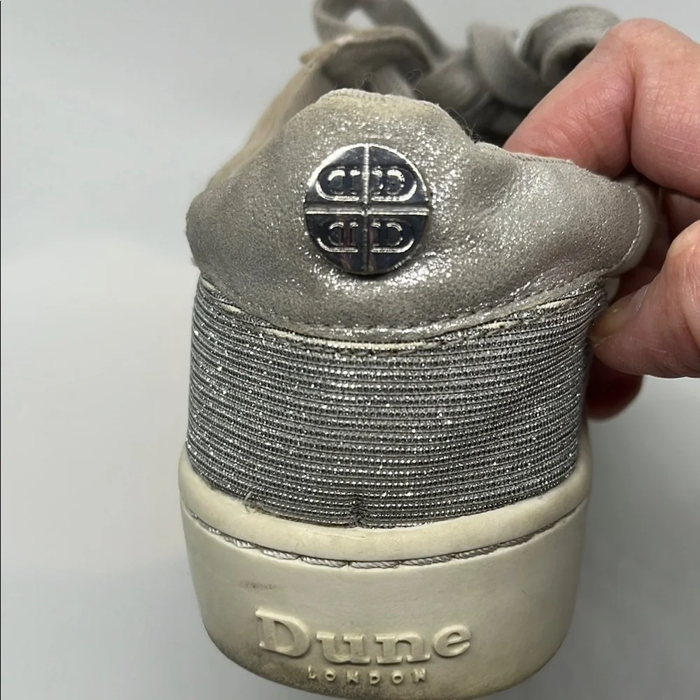 Dune London Gray Sneakers Suede Low-Top - Picture 9 of 13